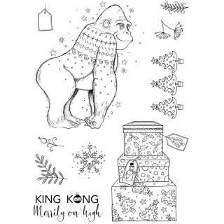 (PI180)Pink Ink Designs King Kong Merrily On High A5 Clear Stamp