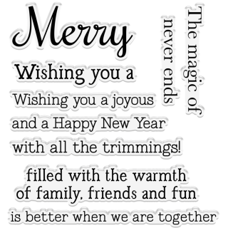 (S-FRBR-STD-MECS)Crafter's Companion Frosty and Bright Stamp & Die Merry Christmas Sentiments