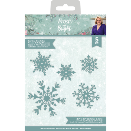 (S-FRBR-MD-SPSN)Crafter's Companion Frosty and Bright Metal Die Sparkling Snowflakes