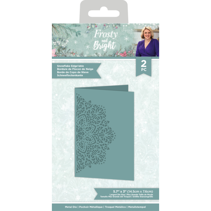 (S-FRBR-MD-SNED)Crafter's Companion Frosty and Bright Metal Die Snowflake Edge'able