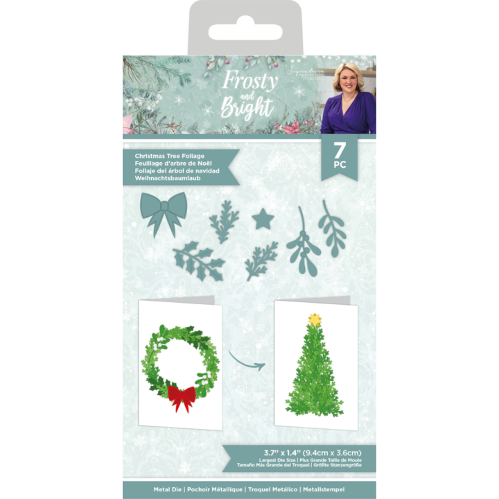 (S-FRBR-MD-CTFO)Crafter's Companion Frosty and Bright Metal Die Christmas Tree Foliage
