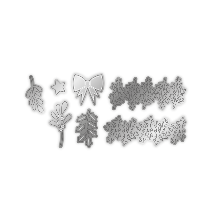 (S-FRBR-MD-CTFO)Crafter's Companion Frosty and Bright Metal Die Christmas Tree Foliage