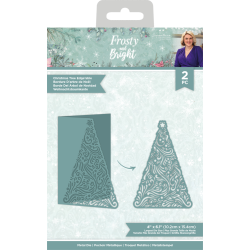 (S-FRBR-MD-CTED)Crafter's Companion Frosty and Bright Metal Die Christmas Tree Edge'able