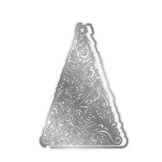 (S-FRBR-MD-CTED)Crafter's Companion Frosty and Bright Metal Die Christmas Tree Edge'able