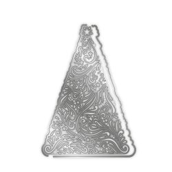 (S-FRBR-MD-CTED)Crafter's Companion Frosty and Bright Metal Die Christmas Tree Edge'able