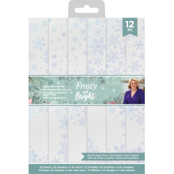 (S-FRBR-PAD4x6-SREP)Crafter's Companion Frosty and Bright Luxury Foiled Card Pad