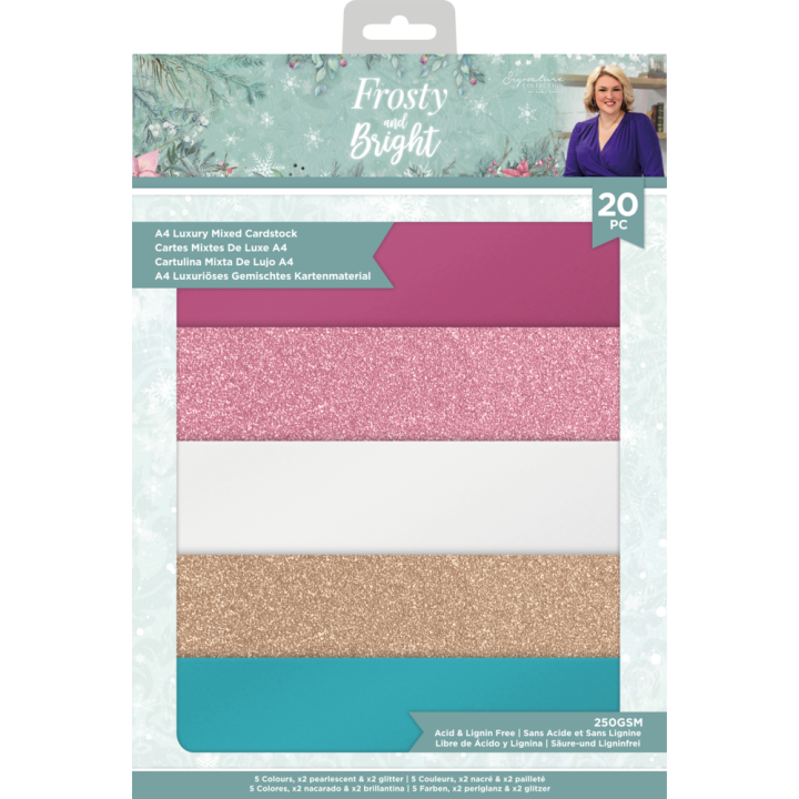 (S-FRBR-LMIXCARDA4)Crafter's Companion Frosty and Bright A4 Luxury Mixed Card Pack