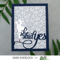 (PFSD-213)Picket Fence Studios She Said Yes 4x6 Inch Cover Plate Dies