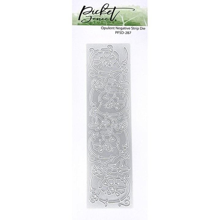 (PFSD-287)Picket Fence Studios Opulent Negative Strip 2x6 Inch Metal Dies