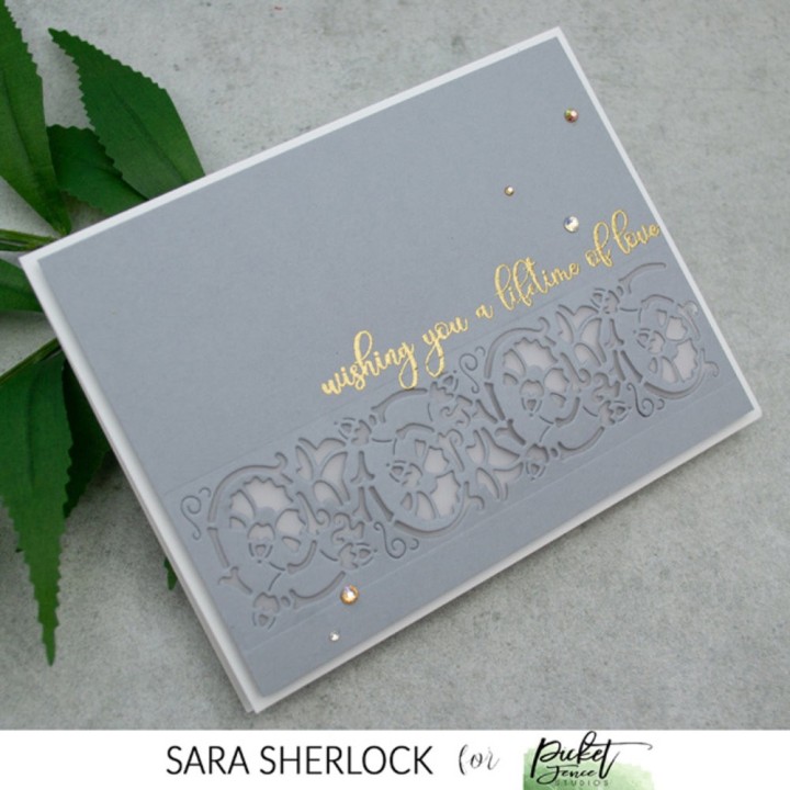(PFSD-287)Picket Fence Studios Opulent Negative Strip 2x6 Inch Metal Dies