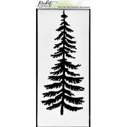 (SC-318)Picket Fence Studios Slim Line Tall Christmas Tree 4x10 Inch Stencil