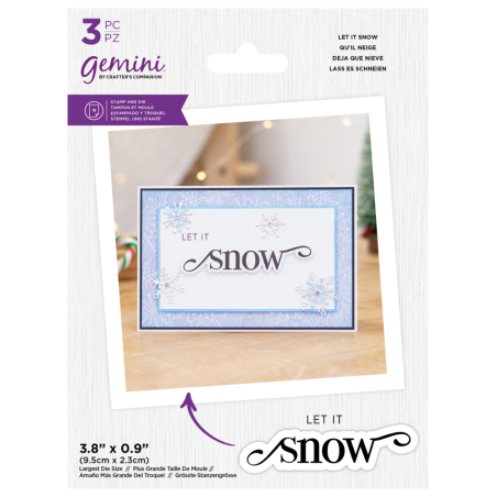 (GEM-STD-FS-LEIS)Gemini Fancy Sentiments Stamp & Die Let It Snow