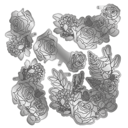 (GEM-MD-ELE-WINROS)Gemini Floral Winter Roses Elements Dies