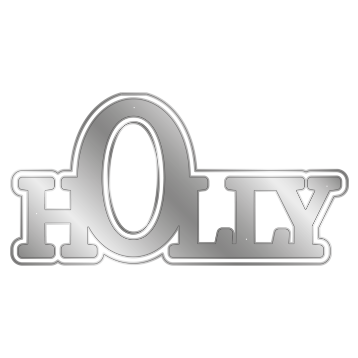 (GEM-MD-EXP-SHWHOL)Gemini Floral Shaped Word Holly Expressions Dies