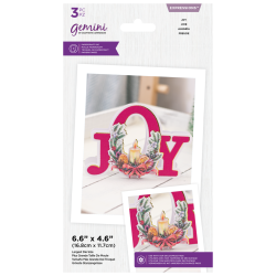 (GEM-MD-EXP-SHWJOY)Gemini Floral Shaped Word Joy Expressions Dies