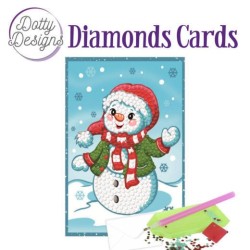 (DDDC1005)Dotty Designs Diamonds Cards - Happy Snowman