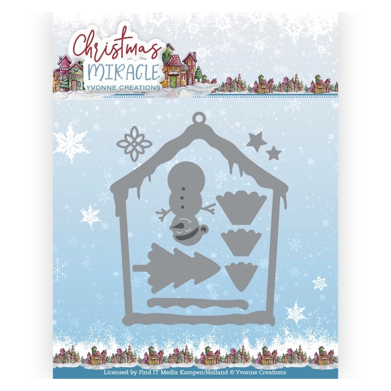 (YCD10280)Dies - Yvonne Creations - Christmas Miracle - Snowman's House