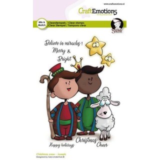 (2804)CraftEmotions clearstamps A6 - Christmas crew - Joseph Sara Lindenhols