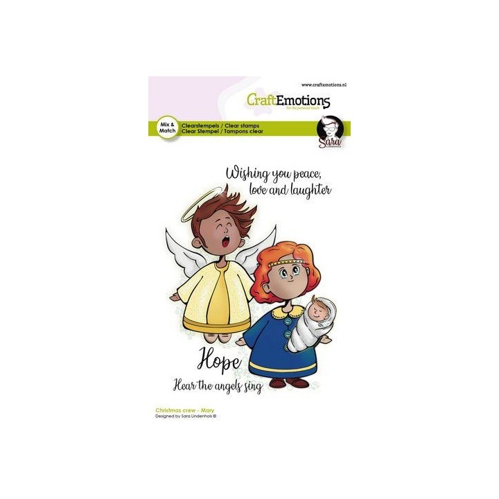 (2805)CraftEmotions clearstamps A6 - Christmas crew - Mary Sara Lindenhols