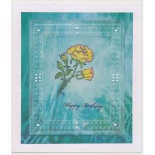 (STA-FL-11333-A6)Claritystamp LINDA WILLIAMS' ROSE A6 STAMP & MASK SET