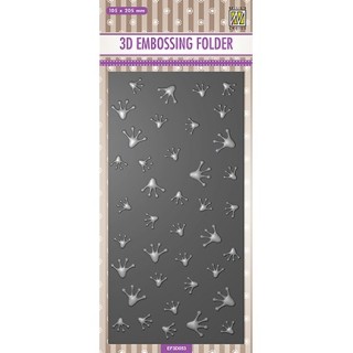 (EF3D053)Nellie's Choice Embossing folder Frog footprints