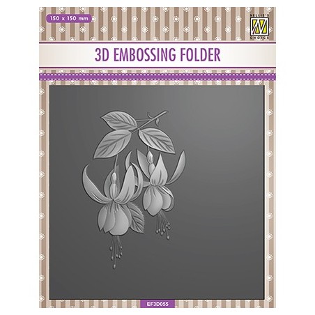 (EF3D055)Nellie's Choice Embossing folder Fuchsia