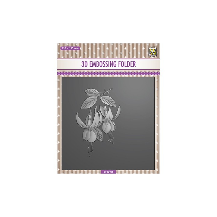 (EF3D055)Nellie's Choice Embossing folder Fuchsia
