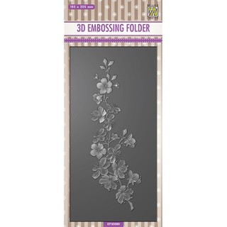 (EF3D060)Nellie's Choice Embossing Slimline Blossom