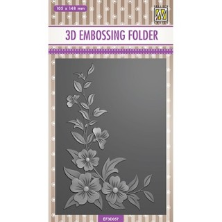 (EF3D057)Nellie's Choice Embossing Flower Corner 2