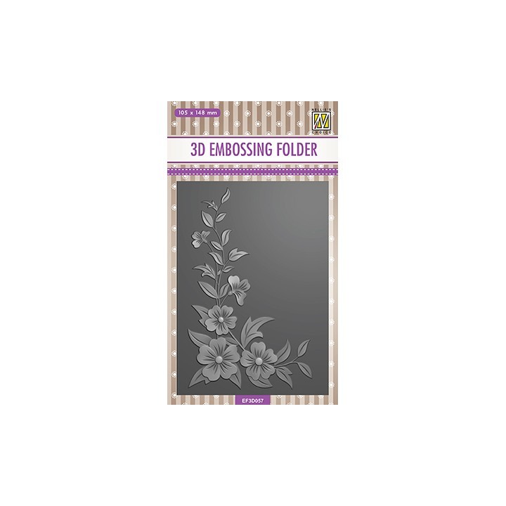 (EF3D057)Nellie's Choice Embossing Flower Corner 2