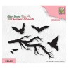 (CSIL015)Nellie's Choice Clear stamps Christmas Silhouette Branch with birds