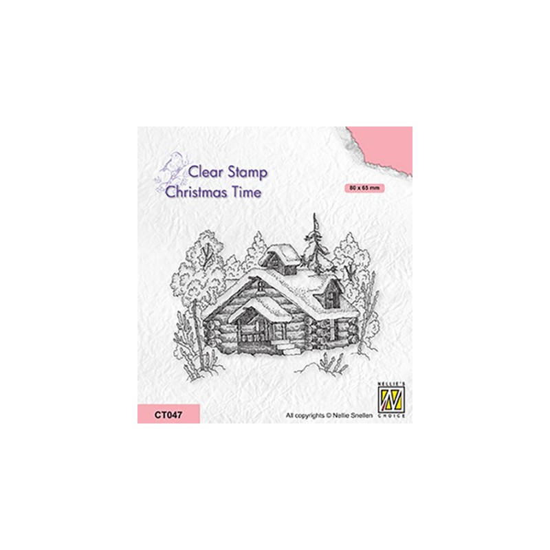 (CT047)Nellie's Choice Clear stamps Christmas time Snowy winter scene
