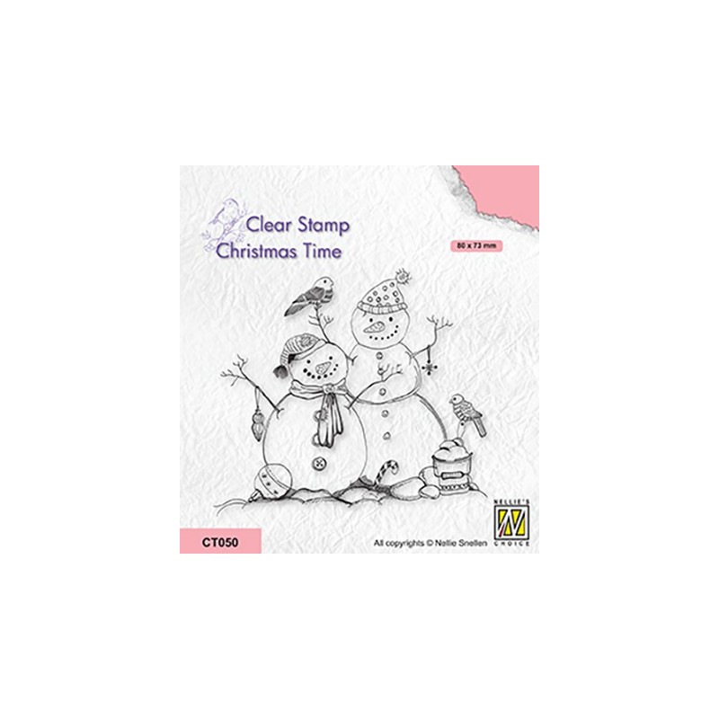 (CT050)Nellie's Choice Clear stamps Christmas time Snowmen
