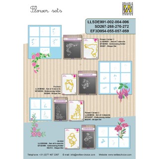 (EF3D055)Nellie's Choice Embossing folder Fuchsia