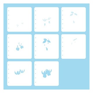 (LLSDE002)Nellies Choice Fuchsia, Set of 8 stencils