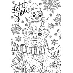 (UMSDB111)Creative Expressions Designer Boutique Clear Stamp A6 Snow Buddies