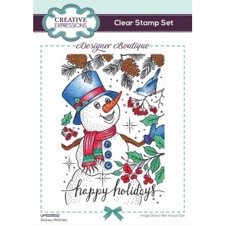 (UMSDB112)Creative Expressions Designer Boutique Clear Stamp A6 Snowy Wishes