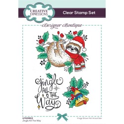 (UMSDB113)Creative Expressions Designer Boutique Clear Stamp A6 Jingle All The Way