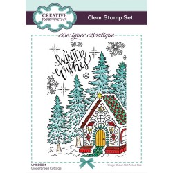 (UMSDB114)Creative Expressions Designer Boutique Clear Stamp A6 Gingerbread Cottage