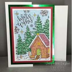 (UMSDB114)Creative Expressions Designer Boutique Clear Stamp A6 Gingerbread Cottage