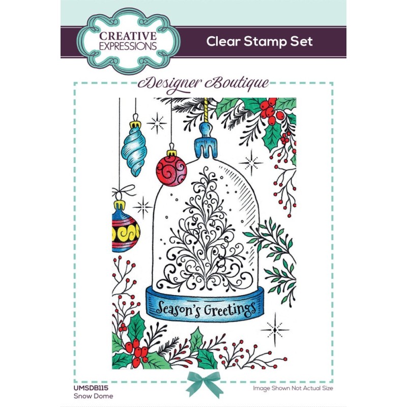 (UMSDB115)Creative Expressions Designer Boutique Clear Stamp A6 Snow Dome