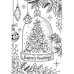 (UMSDB115)Creative Expressions Designer Boutique Clear Stamp A6 Snow Dome