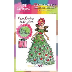 (CEJDCS011)Creative Expressions Jane Davenport Clear Stamp Christmas Tree Fairy