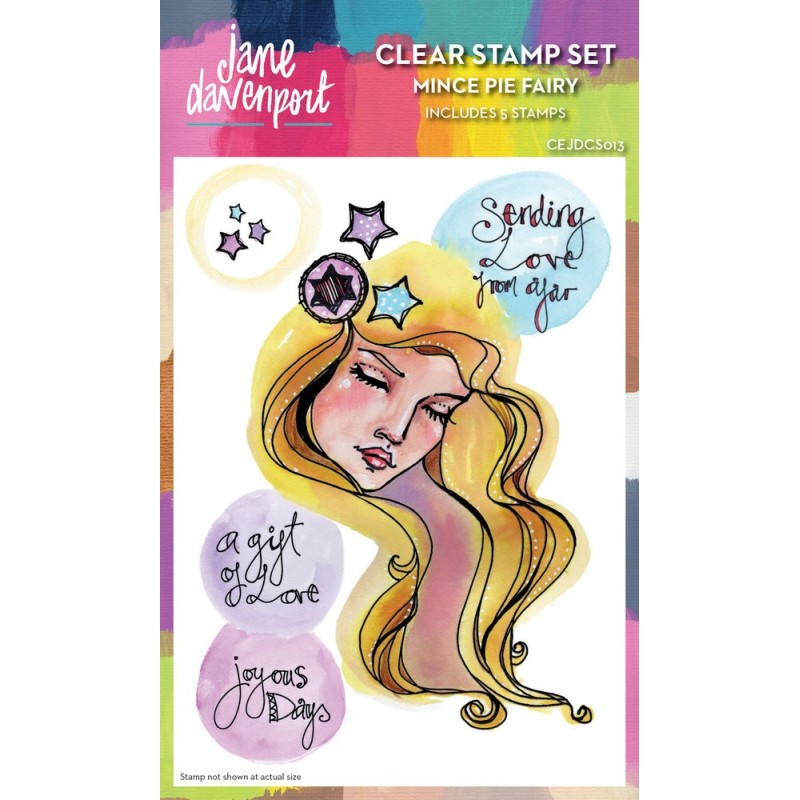 (CEJDCS013)Creative Expressions Jane Davenport Clear Stamp Mince Pie Fairy