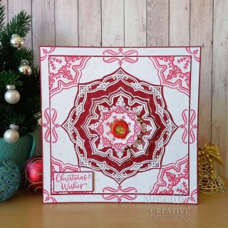 (CEC1005)Creative Expressions Jamie Rodgers Clear Stamp A5 Tea Bag Folding Festive Flourish