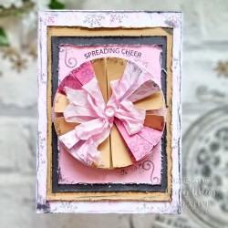 (CEC1006)Creative Expressions Jamie Rodgers Clear Stamp A5 Tea Bag Folding Frosty Wreath