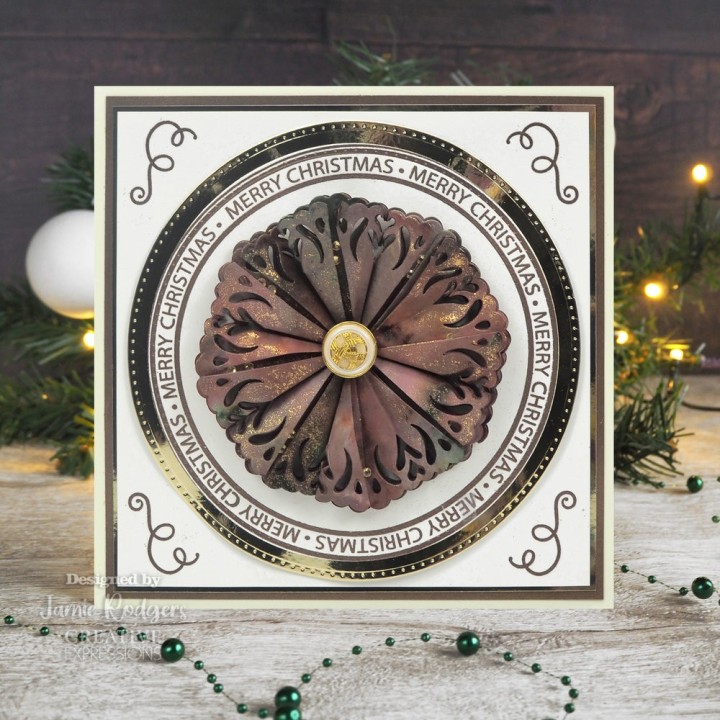 (CEC1006)Creative Expressions Jamie Rodgers Clear Stamp A5 Tea Bag Folding Frosty Wreath