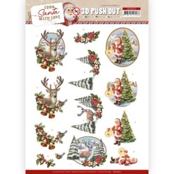 (SB10675)3D Push Out - Amy Design - From Santa with Love - Deer