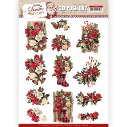 (SB10676)3D Push Out - Amy Design - From Santa with Love - Red Bow