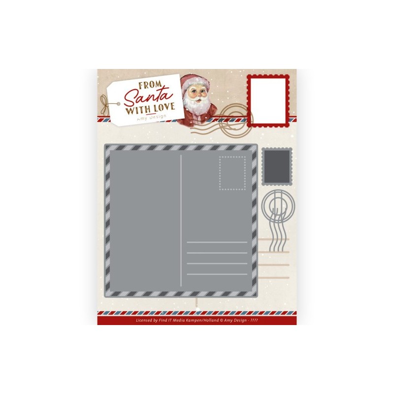 (ADD10276)Dies - Amy Design - From Santa with love - Postcard